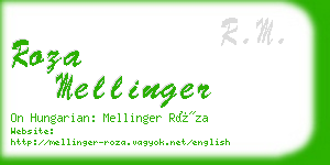 roza mellinger business card
